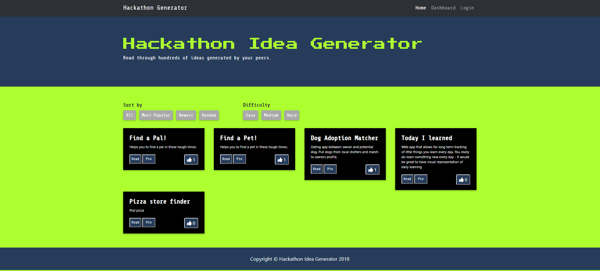 hackathon idea generator - hackathon winning ideas